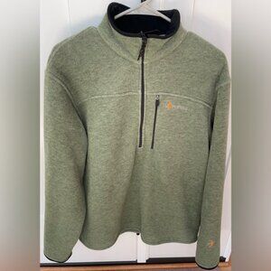 Vintage Moonstone men’s quarter zip fleece jacket heather green large $135